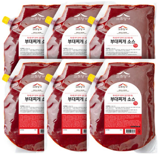고추명가 부대찌개 소스 2kg x 6팩, 6개