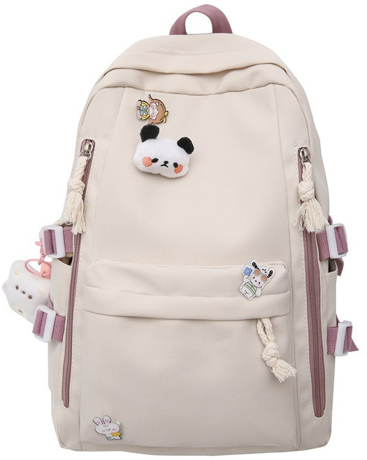 스토리원 남녀공용 데일리 학생 책가방 백팩 인형뱃지 세트 U-SSBG040