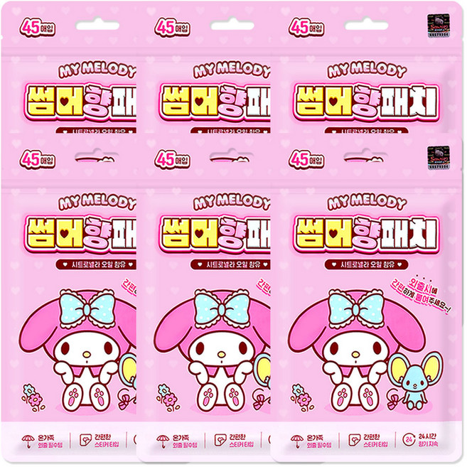 마이멜로디 썸머향패치 45매입 26년제조, 6개