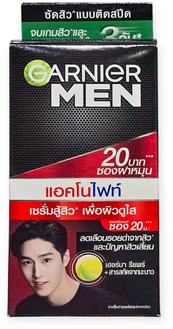 GRANIER MEN Acnofight 7ml. x 6 sachets 1Box ( 6포 세트 ) 가르니에 맨 아크노파이트 7ml x 6포 1박스 (6포 세트), 6개, 7ml - 쿠팡