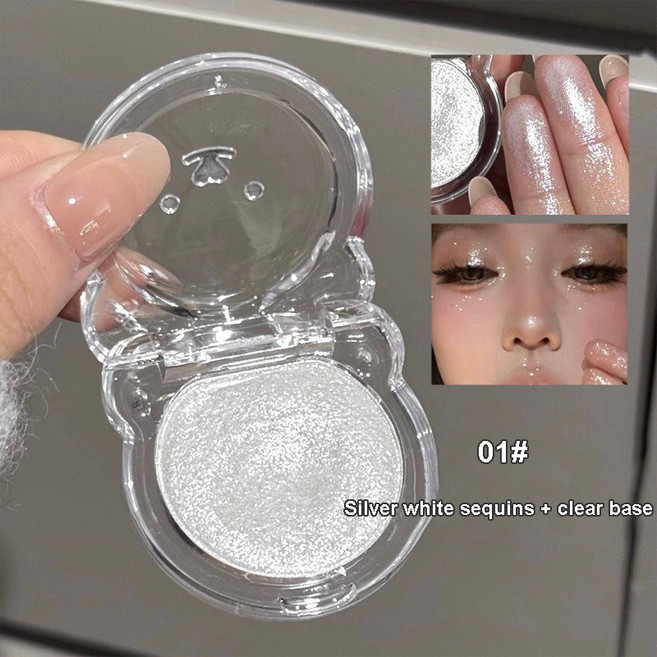 하이라이터 모노크롬 샴페인 골드 글리터 브라이트닝 샤이니 즈 메이크업 으깬 감자 텍스처 다이아몬드 섀도 팔레트, [02] 01