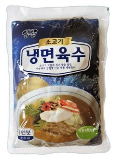 샘골 소고기 냉면육수 310ml X 30봉, 30개