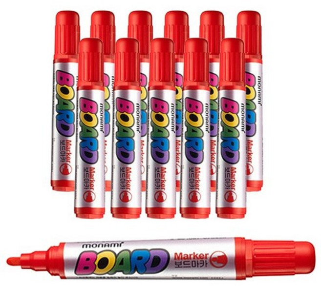 모나미 보드마카 B, 적색, 10개