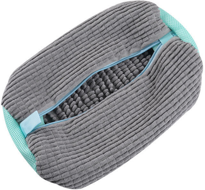 디에스가추몰 신발 운동화 세탁망 특 대형 최신형 세탁기용 구두 세탁 가방 빨래망 극세사 빨래 주머니, 그레이, 1개