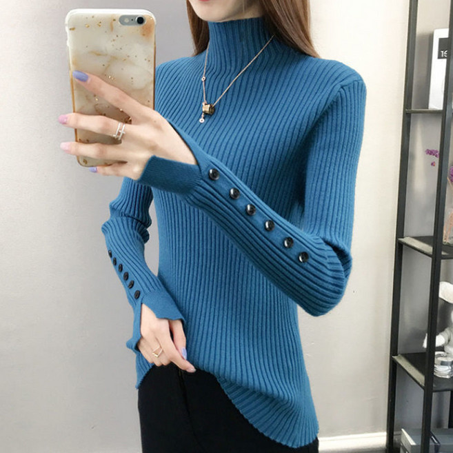 아로하스타일 베이직 목폴라 긴팔 니트 9988