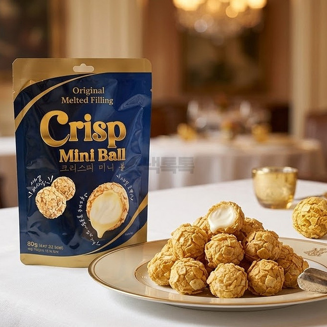 크리스피 미니 볼 시리얼 듬뿍 바사삭, 12개, 80g
