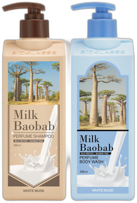 퍼퓸 샴푸+바디워시 화이트머스크 저자극 퍼퓸, 1개, 500ml