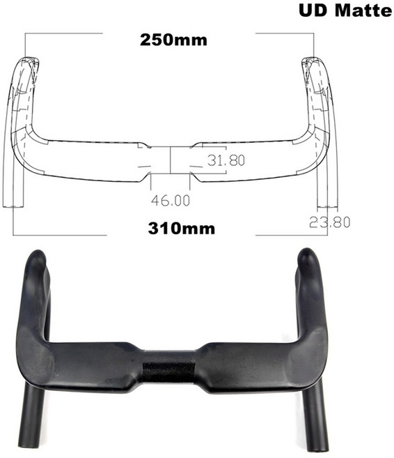 픽시 번치바 자전거 핸들바 드롭바 대체 310mm 390mm UCI 인증 카본 소재, HB23 310mm 매트, HB23 310mm UD Matte