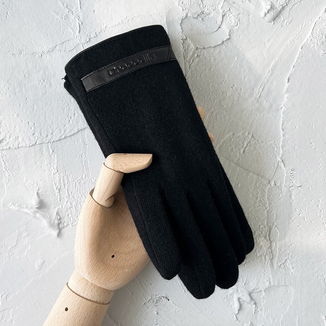 크로커다일 가죽콤비 모직 여성장갑 W011