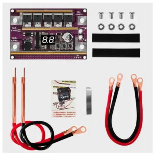 YOUZI 소형 자동 스폿 용접기 18650 리튬 배터리 DIY 키트 1700a 99 레벨 디지털 디스플레이, 1개, 1) RED