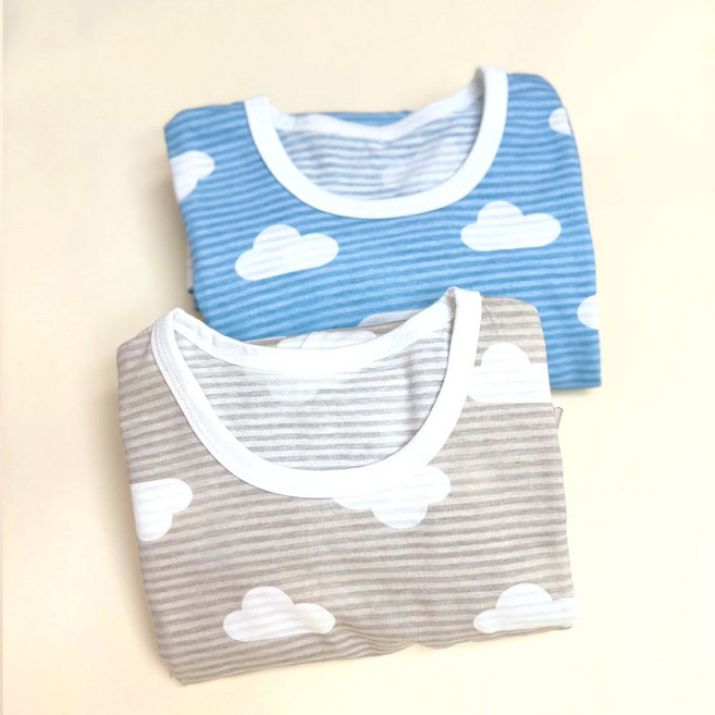 올챙이 국산무형광 코튼100% 9부 쟈가드 봄/가을 유아/아동 주니어용 내의&실내복