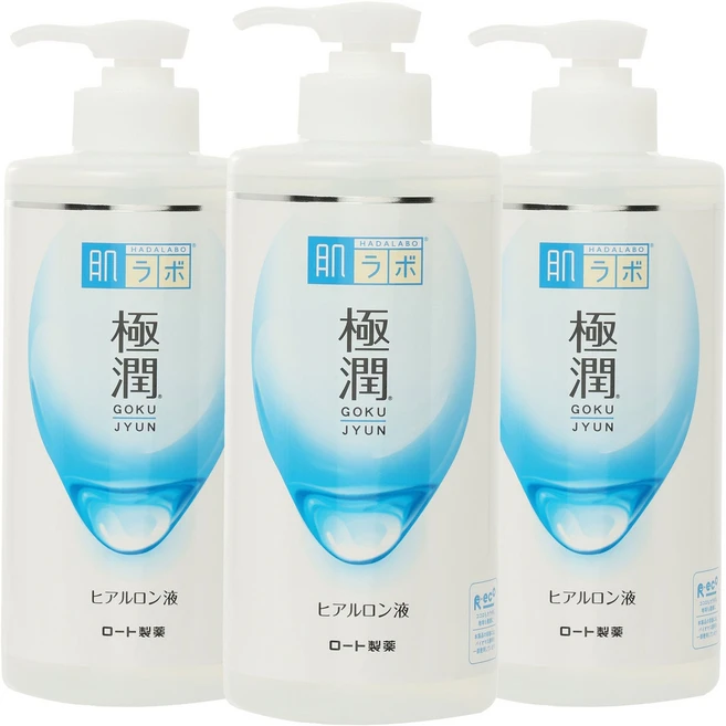 하다라보 고쿠쥰 히알루론액 펌프형, 3개, 400ml - 쿠팡