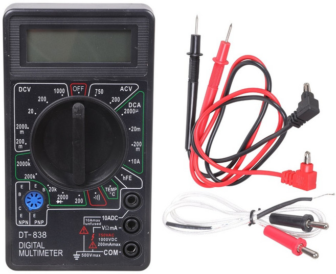 가정용 디지털 멀티미터 자동 전류 저항 측정기, DT838