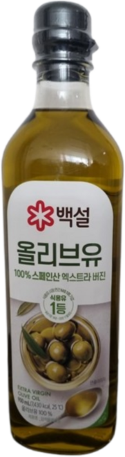 백설 스페인산 압착 올리브유, 5개, 900ml