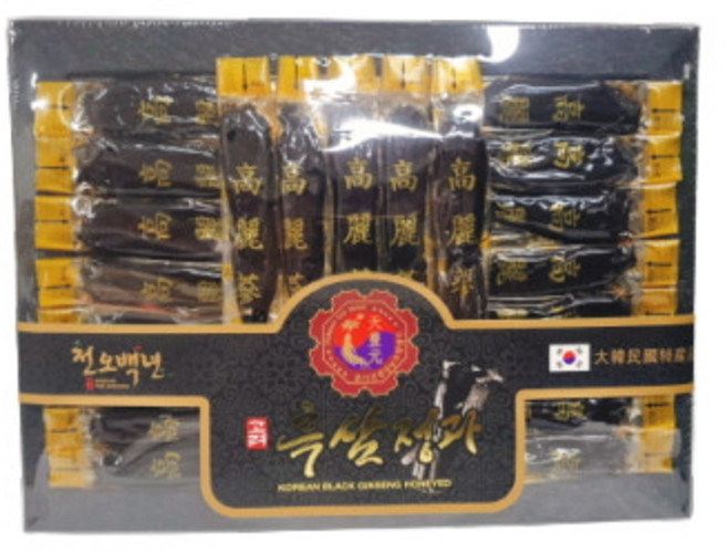 풍기인삼 천오백년 흑삼정과 명절효도선물세트 풍기6년근 부모님선물 상견례선물, 650g, 1박스