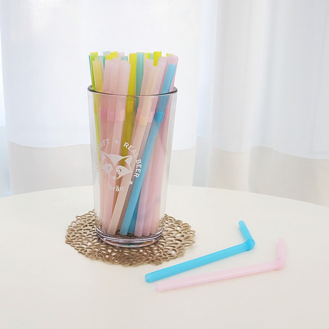 아가프라 스타 일회용빨대200P 21cm 일회용빨대스틱, 혼합색상, 1개