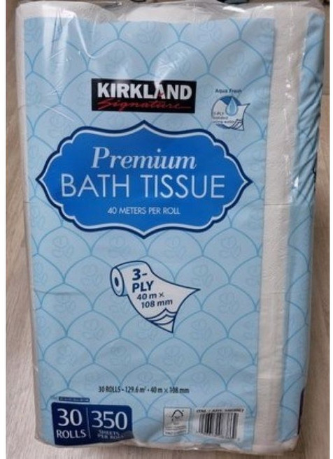 코스트코 커클랜드 프리미엄 화장지 3겹 30롤, 40m, 30개입, 9개