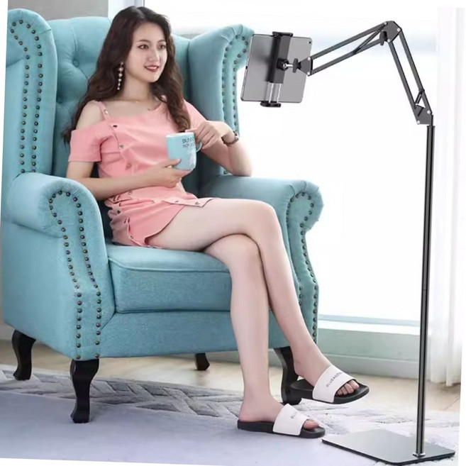 침대 소파 175cm 대형 스탠드 자바라 스마트폰 태블릿 다용도 거치대 패드 롱