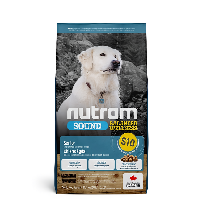 紐頓 Nutram S10均衡健康系列 雞肉+燕麥 老犬飼料 2kg-11.4kg, 11.4kg, 1個