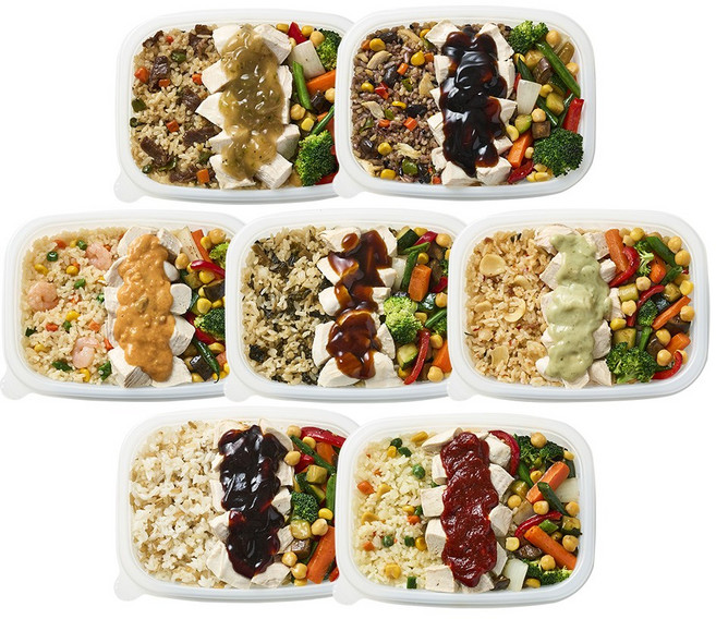 굿스푼 닭한상 조각 7종7팩 양많은 닭가슴살 단백질 도시락 볶음밥 저당 헬스 운동식단 편의점 대용, 닭한상 도시락 조각 7종 7팩, 1세트, 2.94kg