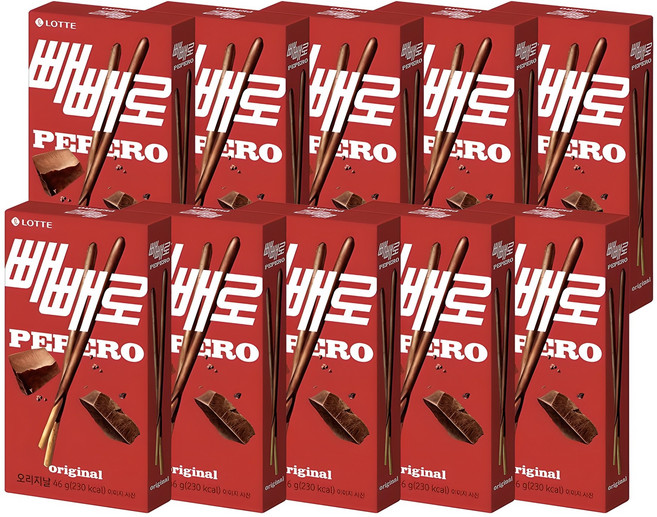 롯데제과 오리지널 빼빼로, 46g, 10개