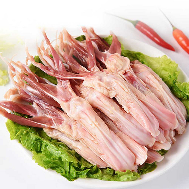 (배터짐) 업소용 깔끔손질 오리혀 10kg 오리날개 오리목뼈 오리머리 오리염통 오리창자 도매, 업소용 오리혀 10kg, 1개