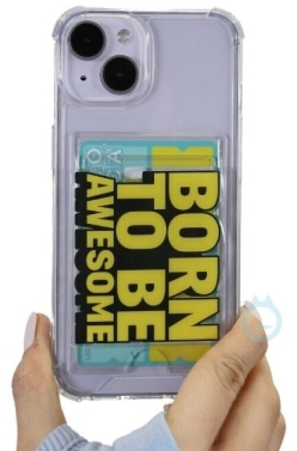 갤럭시A12(A125) 스몬맨 born to be awesome 카드포켓 방탄 젤하드 에폭시 케이스