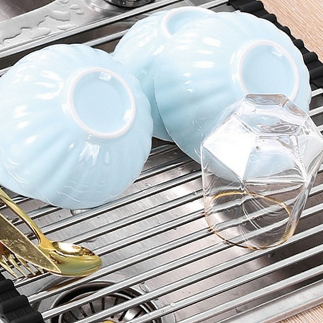 싱크대 실리콘 롤매트 식기건조 설거지 물빠짐 주방, 1개, 상세페이지 참조