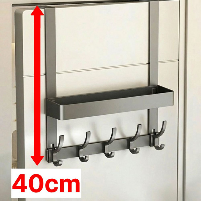 네바스 무타공 문걸이 도어행거 40cm, 1개, 그레이