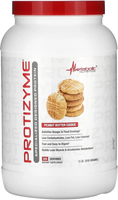 새해 건강을 선물하세요 Metabolic Nutrition Protizyme 특수 설계 단백질 땅콩버터 쿠키 910g(2lb) 특별관리진행, MetabolicNutritionProtizyme특수설, 910g - 쿠팡