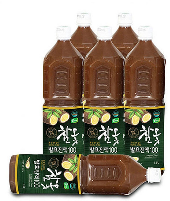 옻가네 발효 참옻진액 100 1.5L 6병 옻물 효능 옻 추출물 옻닭 옻나무 참옷나무, 6개