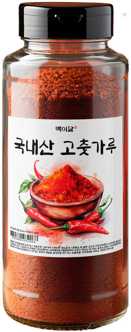 백미담 국산 고춧가루 김치용 굵은고춧가루 해썹, 1개, 400g