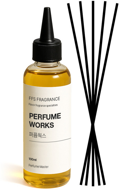 [퍼퓸웍스] 미국산 프리미엄 디퓨저 리필 리드스틱5개 포함, 1개, 100ml, 라벤더바닐라