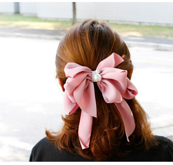 샤롤리 롱 헤어핀 왕리본핀