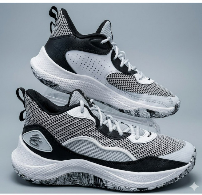 [언더아머_스포츠] 기능성 커리 농구화 Micro G 쿠셔닝 CURRY TM3027626-101 인체공학 접지 패턴 운동화 트레이닝화 남성