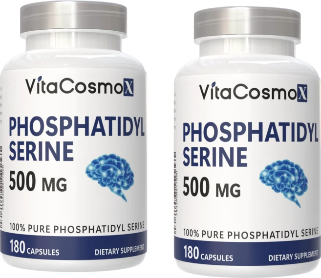 미국직배송 VitaCosmoX Phosphatidylserine 포스파티딜세린 500mg, 2개, 180정 - 쿠팡