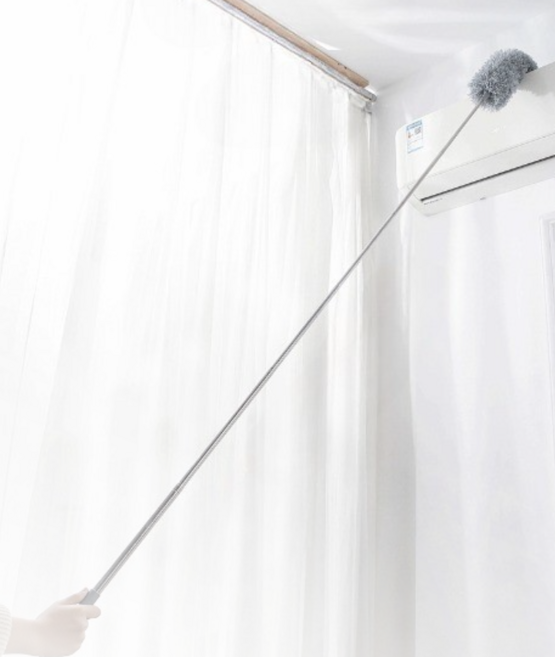 거미줄제거 솔 장대 먼지털이 거미줄제거기 청장 청소 간판, 1개, 그레이