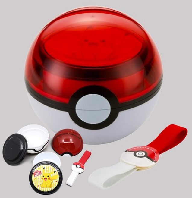 포켓몬스터 피카츄 몬스터볼 입체 원형 2단 도시락통 310ml, 단품, 1개