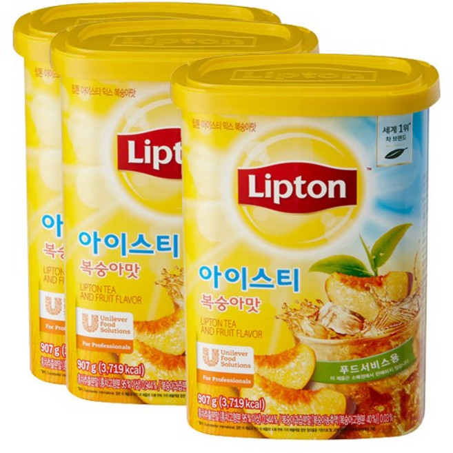 립톤 아이스티 믹스 복숭아맛 푸드서비스용, 907g, 1개입, 3개