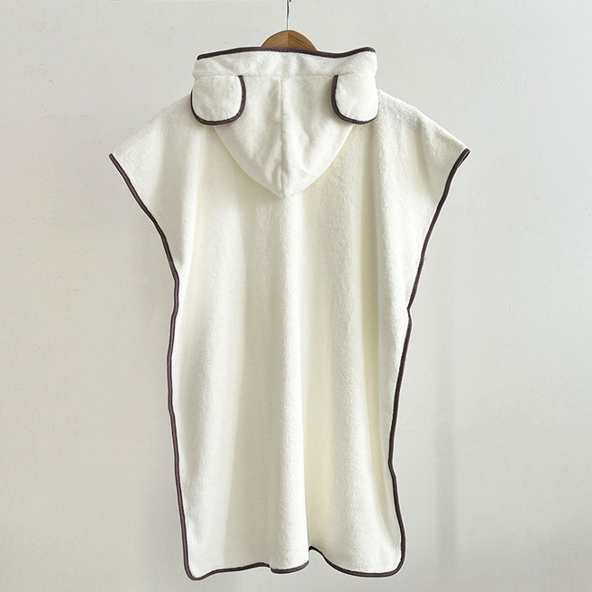 에끌 극세사 물놀이 유아 롱 후드 비치 가운