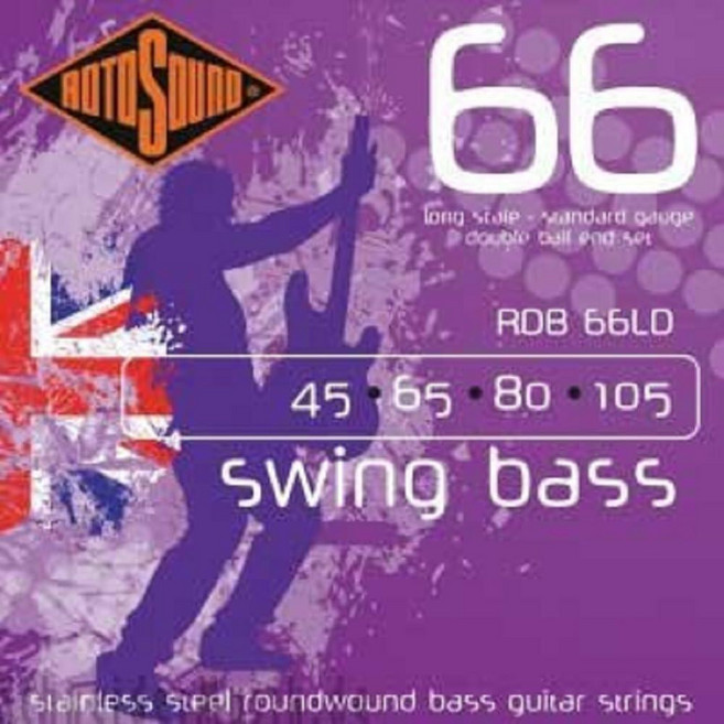 [미국수입정품] 로토사운드 Rotosound RDB66LD 스윙 베이스 66 스테인리스 스틸 더블 볼 엔드 기타 스트링 190820, [미국수입정품] 로토사운드 Rotosound RDB66