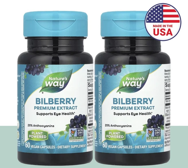 네이처스웨이 빌베리 추출물 Bilberry 60캡슐 2개, 60정 - 쿠팡