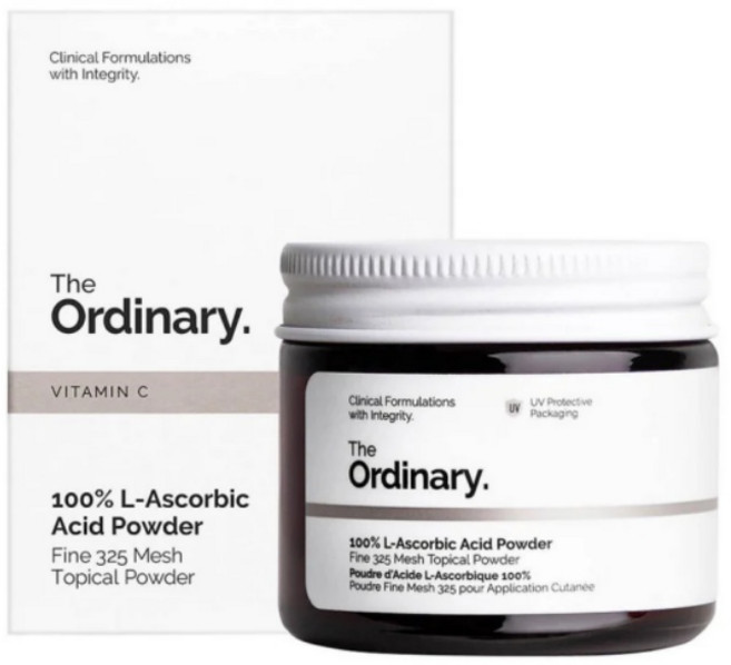 The Ordinary 100% L-抗壞血酸粉末，細緻亮白，改善暗沉，均勻膚色, 20g, 1個