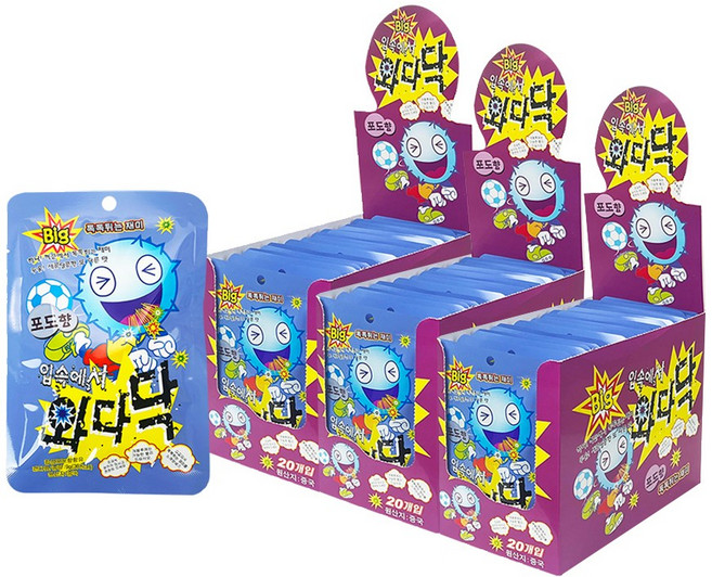 와다닥 포도맛 캔디, 9g, 60개