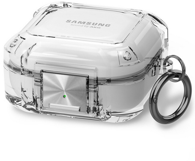 THE 케이스 잠금 기능 갤럭시 버즈 케이스 / 버즈 2 버즈 2프로 버즈 프로 버즈 라이브, 투명