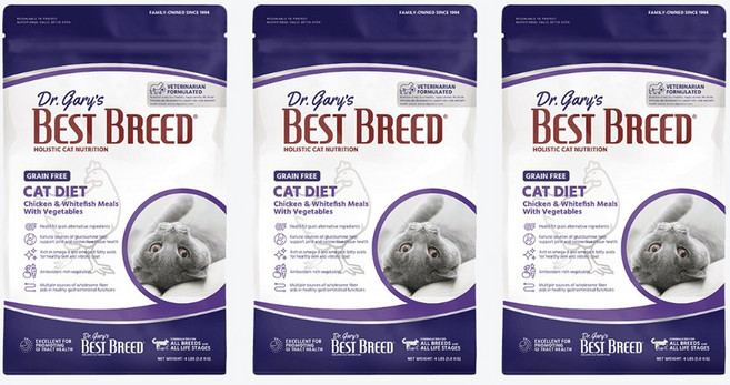 베스트브리드 전연령 그레인프리 캣 다이어트 건식사료, 다이어트(체중감소), 1.8kg, 3개