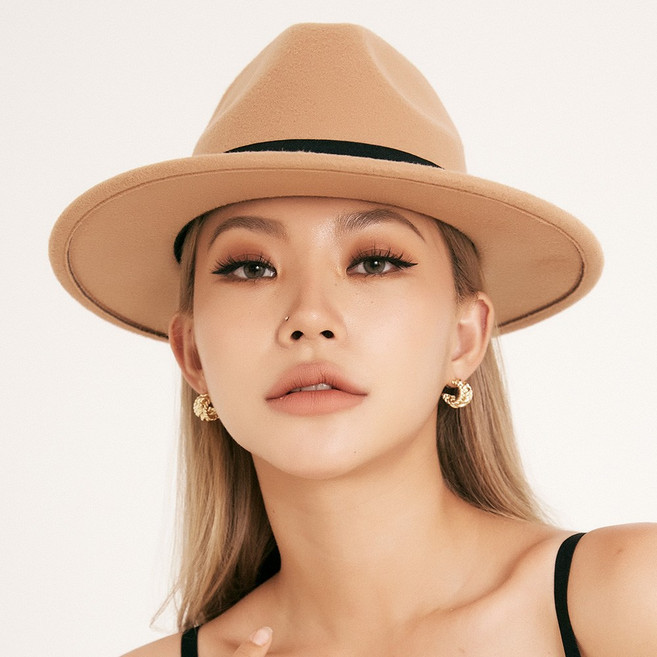 모직 페도라 모자 기본 남자 여자 중절모