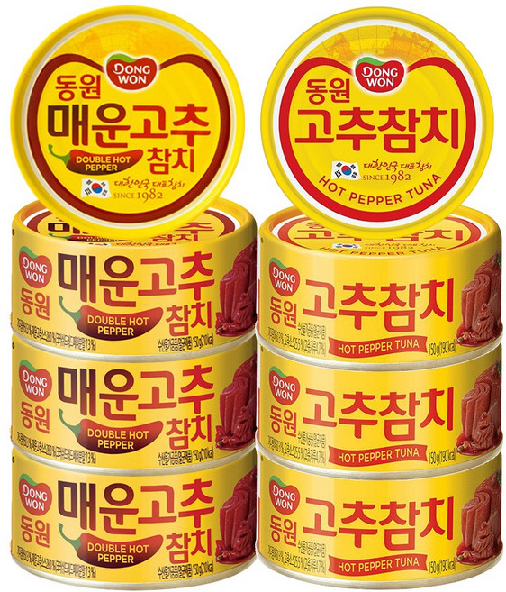 동원 참치 (매운고추 4P + 고추 4P), 8개, 150g