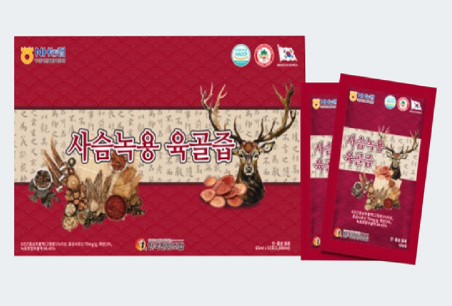 한국한방조합 사슴녹용 육골즙 65ml, 32개