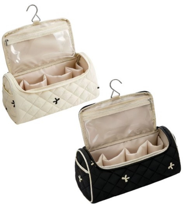 리본 다이슨 에어랩 파우치 여행용 보관 수납 가방 드라이기 케이스 호환가능, 4개, 블랙